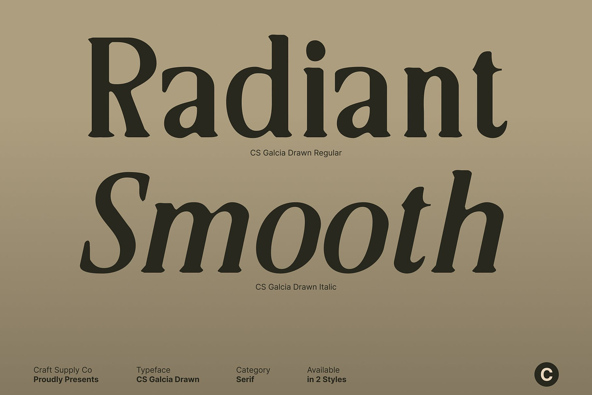 CS Galcia Drawn, a Serif Font by Craft Supply Co. (Photo 3 of 8)