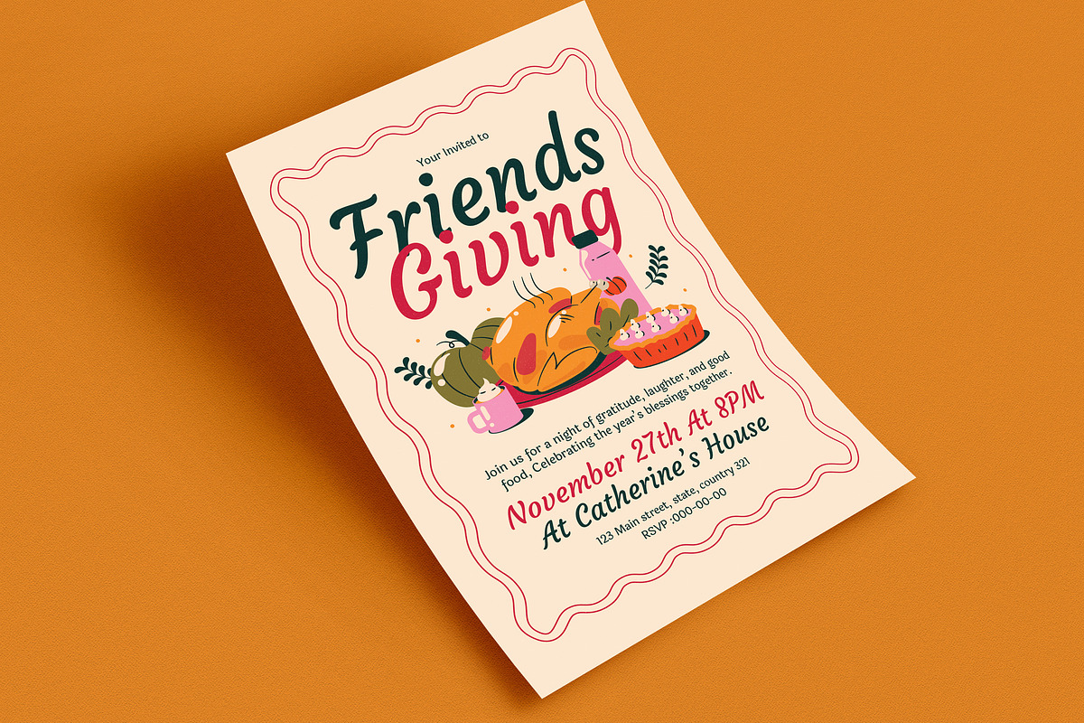 Thanksgiving Dinner Invitation, a Flyer Template by VectorVactory (Photo 2 of 3)