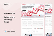 Laboratory Landing Page Figma, an UI Kit Template by peterdraw (Thumbnail 1 of 3)