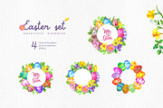 Easter watercolor set, a Seasonal Illustration by Where summer is (Thumbnail 7 of 11)