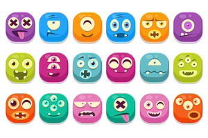 Cute Monster Web Icons