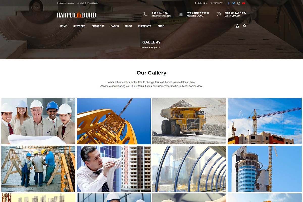 Harper – Construction & Business, a WordPress Template by Cherry Wordpress Theme (Photo 7 of 9)
