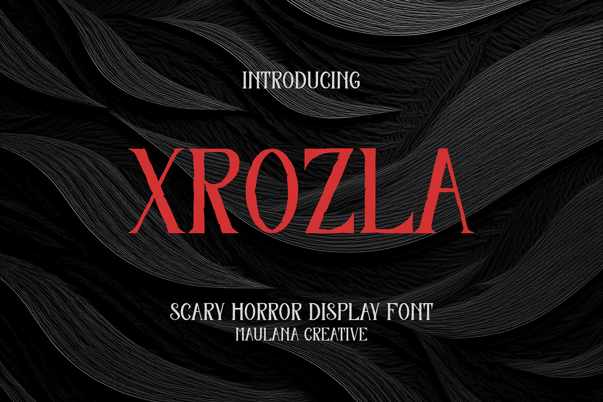 Xrozla Scary Serif Horror Display, a Serif Font by Maulana Creative (Photo 1 of 7)