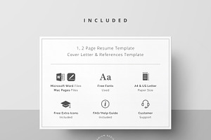 Clean Resume Pack Word, Pages