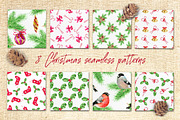 Watercolor Christmas patterns, a Pattern Graphic by AV Design (Thumbnail 1 of 6)