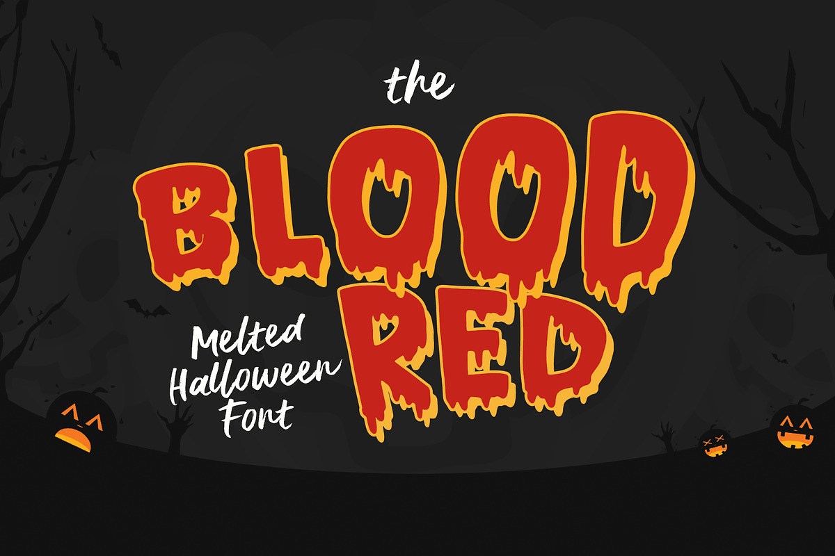 Bloodred / Spooky Halloween font, a Handwritten Font by supfonts (Photo 1 of 6)