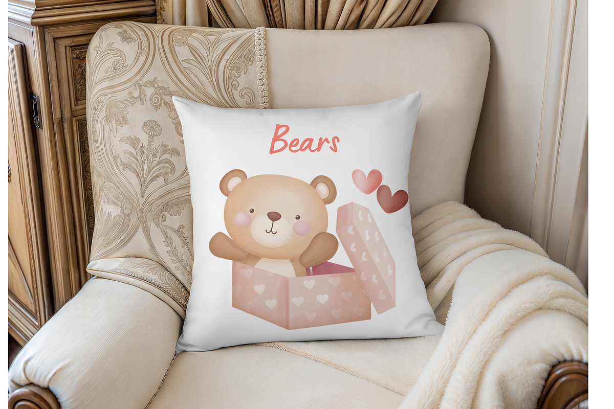 Watercolor Valentine Bear Clipart, an Illustration by MockupWizard (Photo 5 of 5)