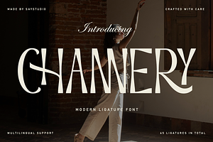 Channery - Modern Ligatures Font, a Serif Font by Say Studio