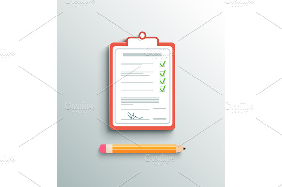Flat design delivery signature clipb preview 3