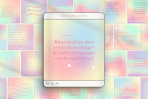 40 Bible Verses Instagram Posts, a Social Media Template by Creatif Foundry