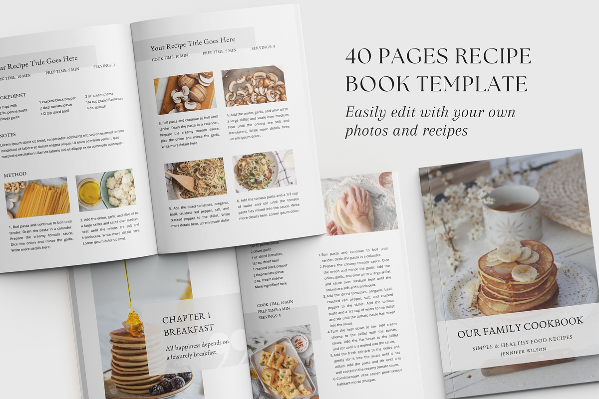 Cookbook Recipe Ebook Template, a Magazine Template by ShopRShop (Photo 2 of 10)