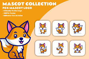 Mascot Animal Fox Bundle Character S, a Branding & Logo Template by Artnivora.Std