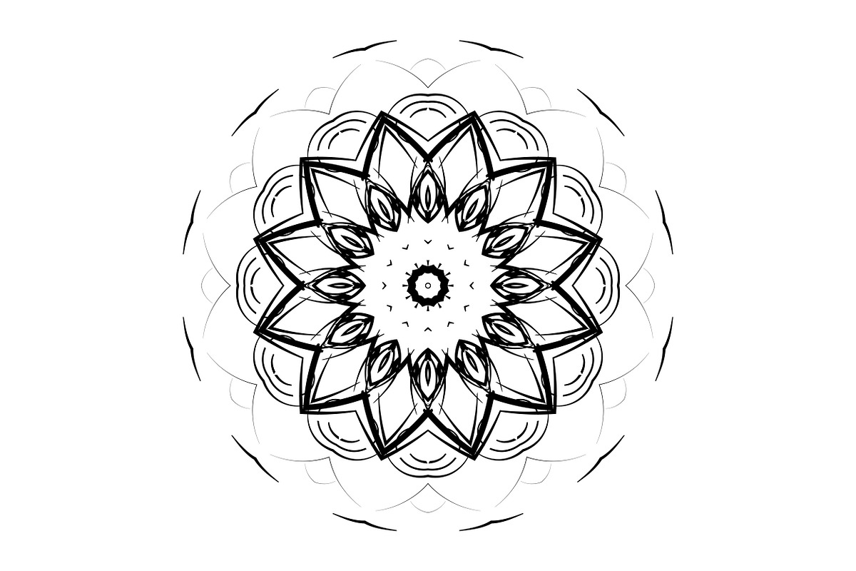 Modern Black and White Mandala Pack, a Decorative Illustration by NJ Himel (Photo 95 of 101)