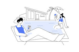 Apply sunscreen isolated cartoon, a Person Illustration by Visual Generation