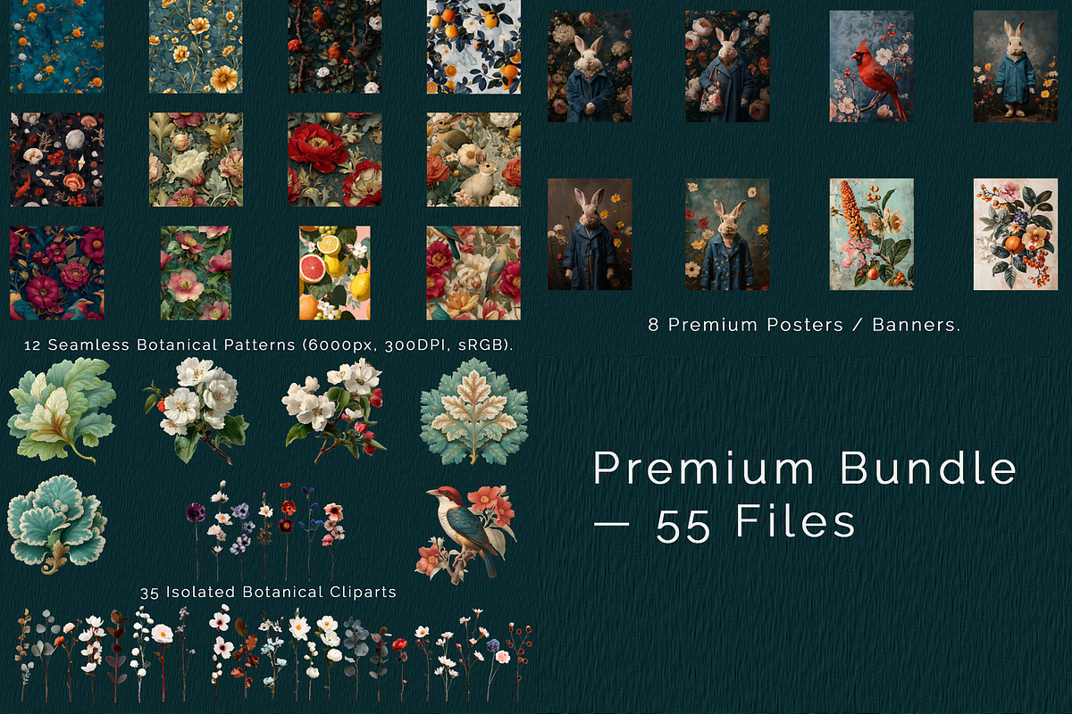 Botanical Heritage – Premium Vintage, a Decorative Illustration by Vika_Softlife (Photo 1 of 14)