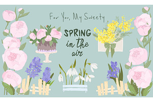 Cartoon Set with Fresh Spring, an Object Illustration by Maria Starus