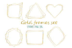 Geometrical Gold Frames
