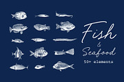 Seafood graphic bundle, an Animal Illustration by Lisa Mill (Thumbnail 3 of 7)