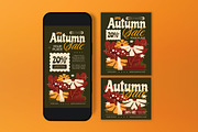 Green Quirky Autumn Sale Flyer Set, a Flyer Template by graphicook (Thumbnail 3 of 3)