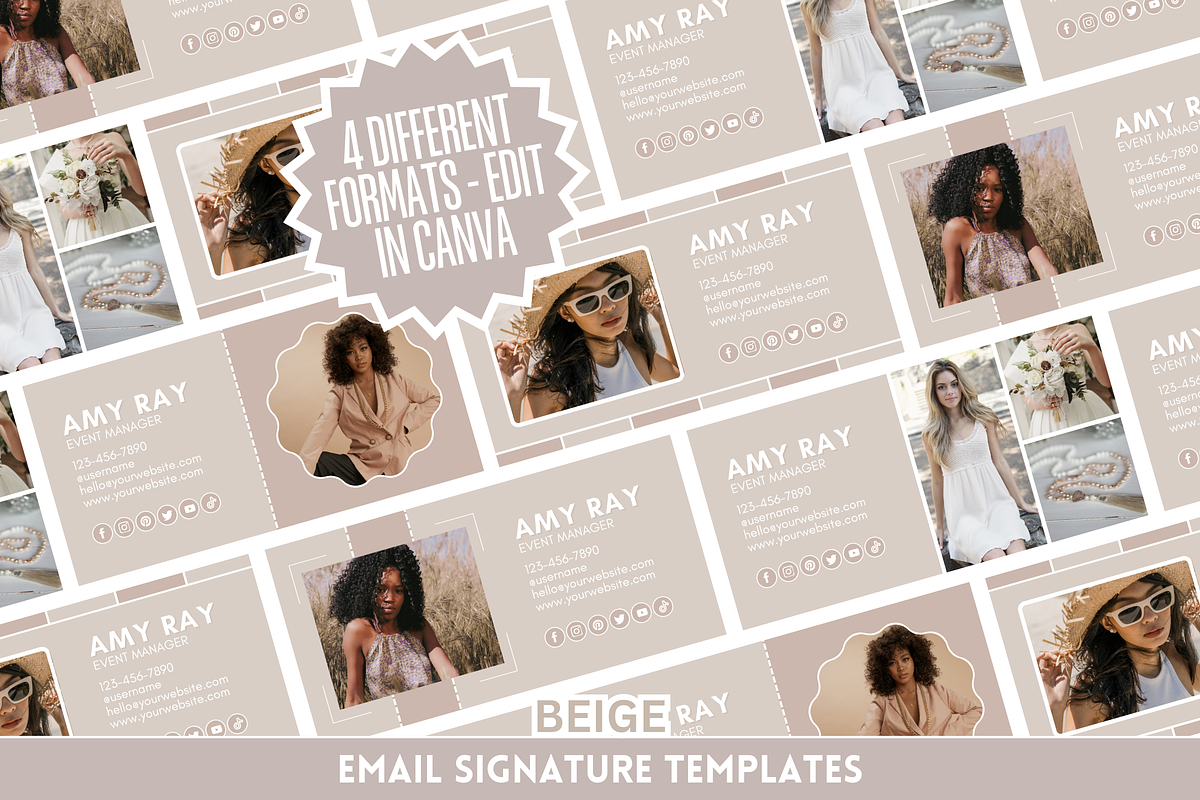 Canva Email Signature Bundle, an Email Template by SunshineStudioBoutique (Photo 1 of 9)