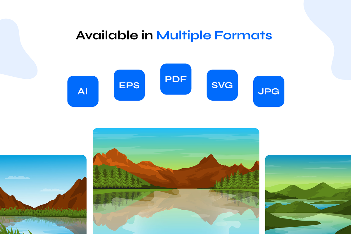 Flat River Background Vectors, a Duotone Icon by Brickclay (Photo 3 of 10)