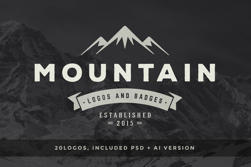20 Mountain logos and badges | Branding & Logo Templates ~ Creative Market