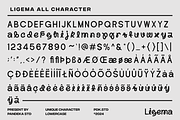 Ligema - Experimental Unique Sans, a Sans Serif Font by Pandeka Studio (Thumbnail 10 of 11)
