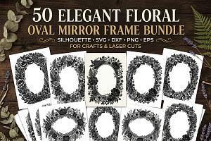 50 Elegant Floral Oval Mirror Frame