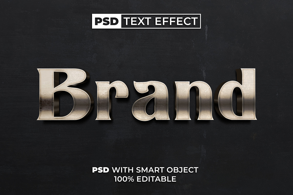 PSD Text Effect Metal Style Bundle, a Layer Style Add-On by Mockmenot (Photo 4 of 7)