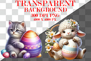 Easter Animals Sublimation Clipart, a Seasonal Illustration by Craft Nest (Thumbnail 4 of 5)