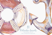Seaside Memories Watercolor Set, an Illustration by Shabbypie (Thumbnail 2 of 17)