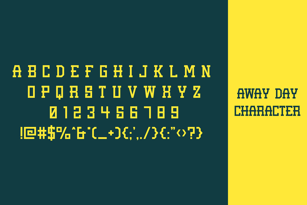 Away Day, a Slab Serif Font by Nian Keun Studio (Photo 4 of 10)