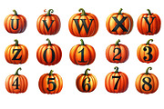Pumpkin Letter Sublimation Bundle, an Illustration by Designworld (Thumbnail 2 of 5)