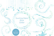 Teal & Mint Watercolor Star Clipart, an Illustration by ClipartBrat Graphics (Thumbnail 3 of 5)