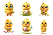 Whimsical Easter Chick Clipart, an Illustration by designcity5 (Thumbnail 4 of 5)