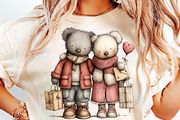 Teddy Bear Valentine Day Clipart, an Illustration by DreamCafeArt (Thumbnail 4 of 6)