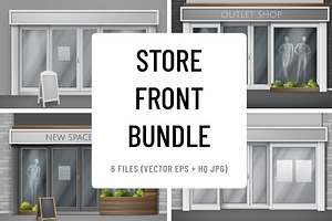 Vector Realistic Store Front Bundle