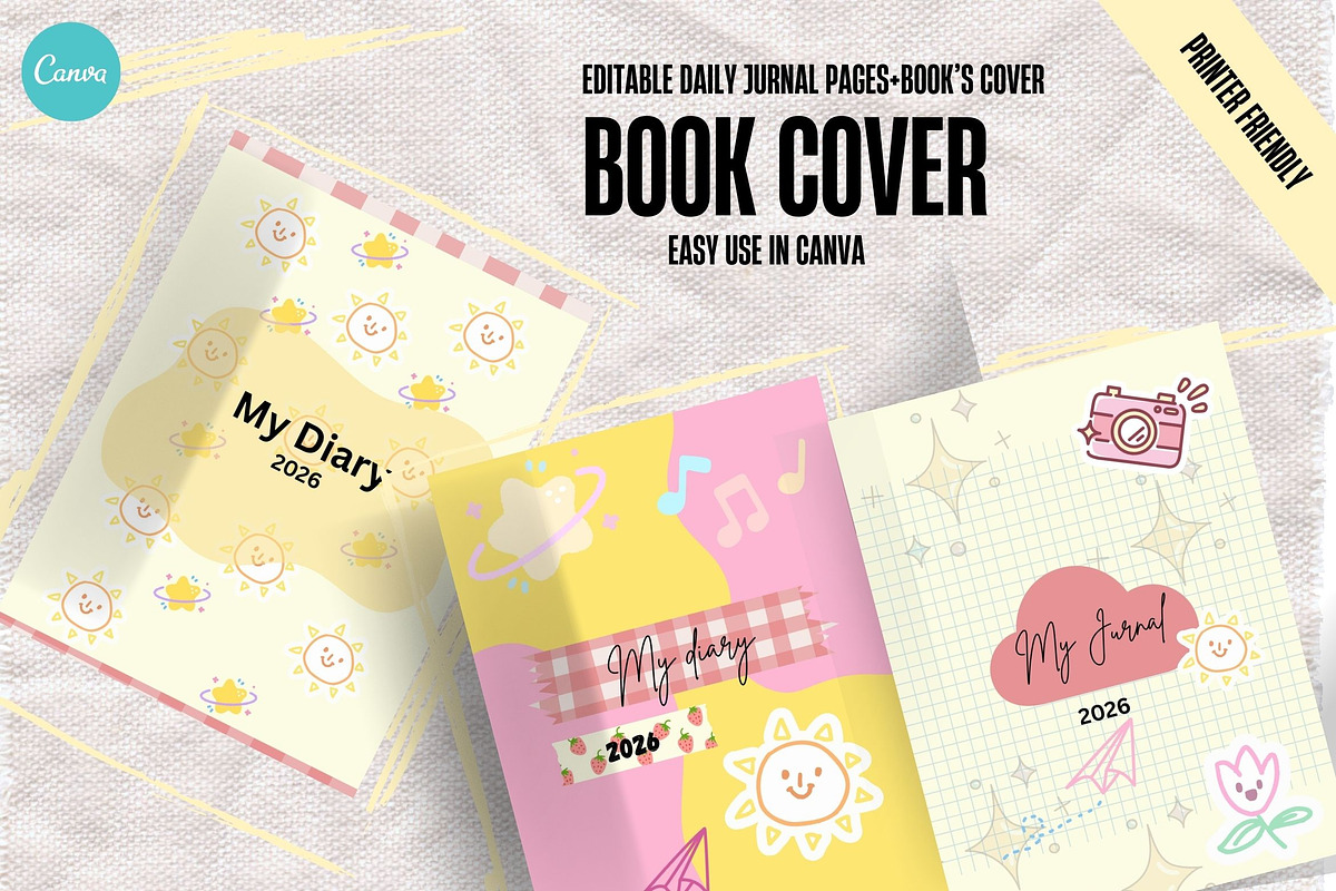MY DIARY | CUTE JOURNALING 2026, a Stationery Template by Paperwitch (Photo 1 of 5)
