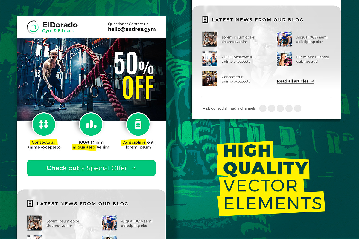 E-mail Newsletter - PSD Template, an Email Template by Better Be a Designer (Photo 3 of 4)