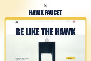 HAWK Faucet Cover Landing Page, an UI Kit Template by MUIs