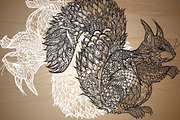 Ornate Squirrels, an Animal Illustration by Ferntale Art & Design (Thumbnail 2 of 3)