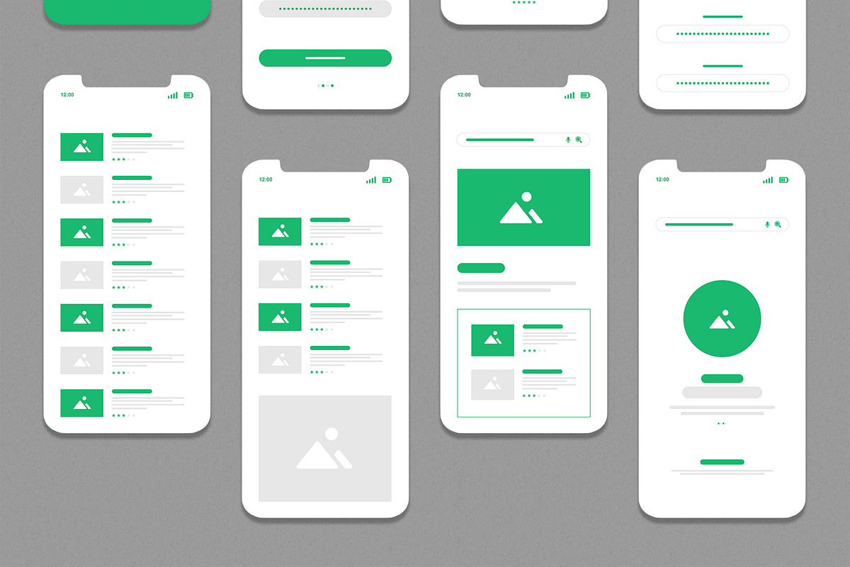 Mobile App Wireframe UI UX Design