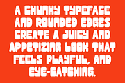 Paobun - Bold Food Branding Font, a Sans Serif Font by Pekotype (Thumbnail 2 of 15)