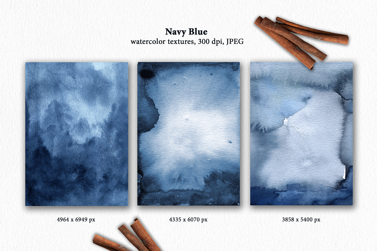 Navy Blue watercolor textures, a Texture Graphic by Marmoris.Arts (Photo 7 of 9)