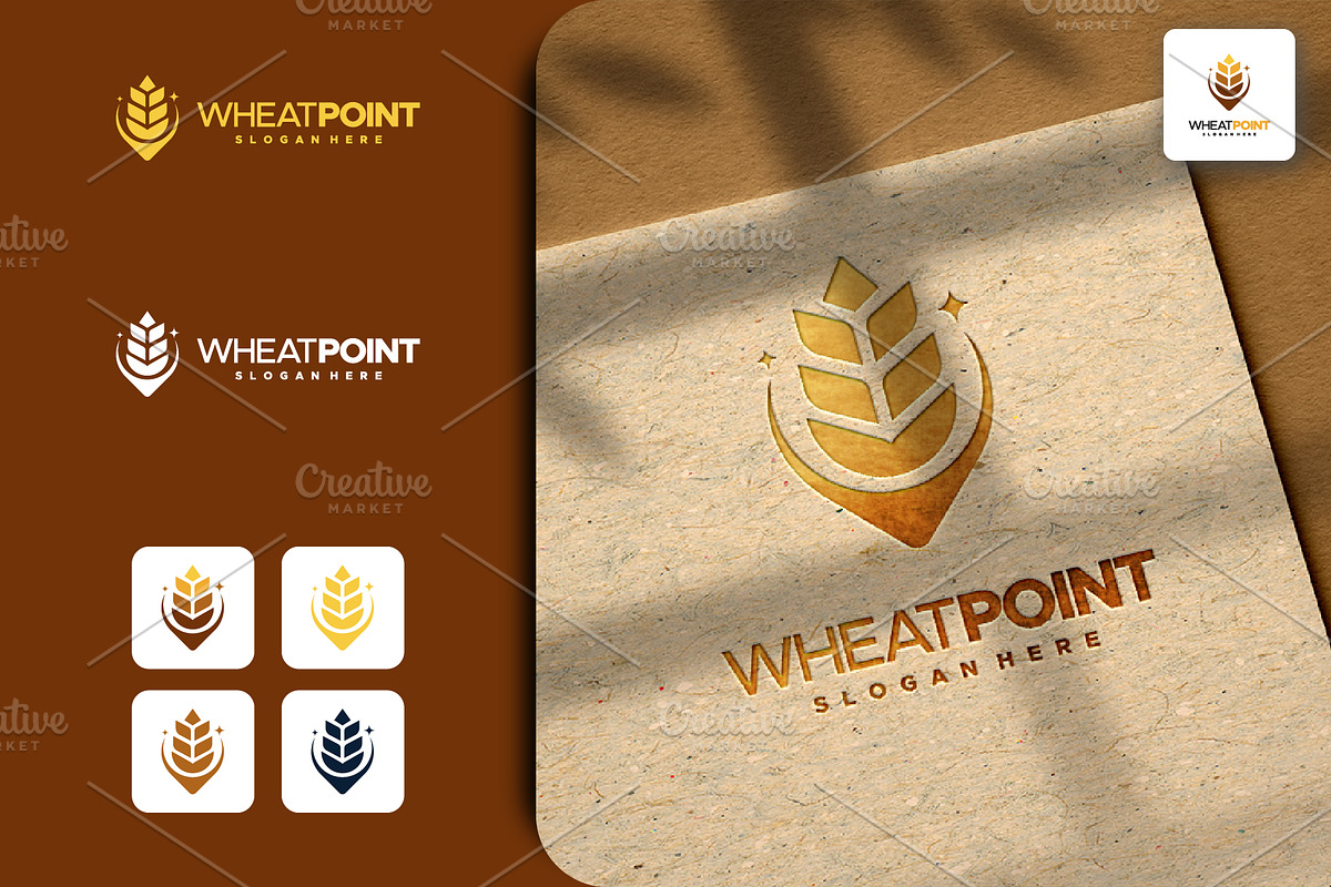 Set of Wheat Agriculture logo design, a Branding & Logo Template by Lucky Creative (Photo 4 of 5)