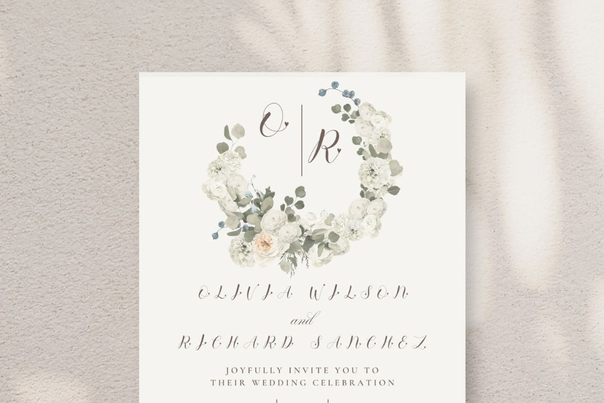 Editable Wedding Invitation, an Invitation Template by elfy creative (Photo 7 of 7)