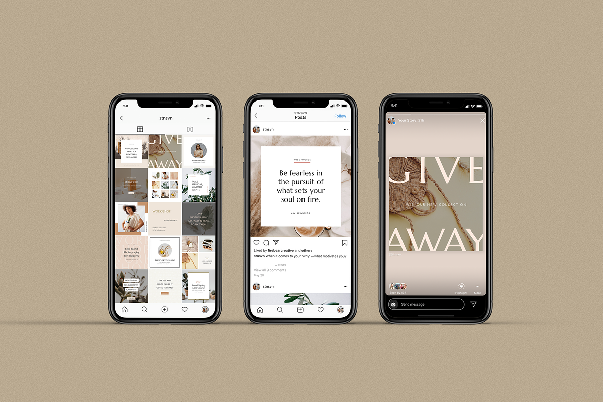 Instagram Canva Bundle, a Social Media Template by Station Seven (Photo 3 of 8)