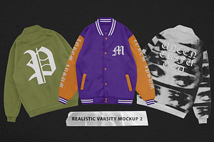 Realistic Varsity Mockup 2, a Hoody Mockup by Uncentrifuged Pressure