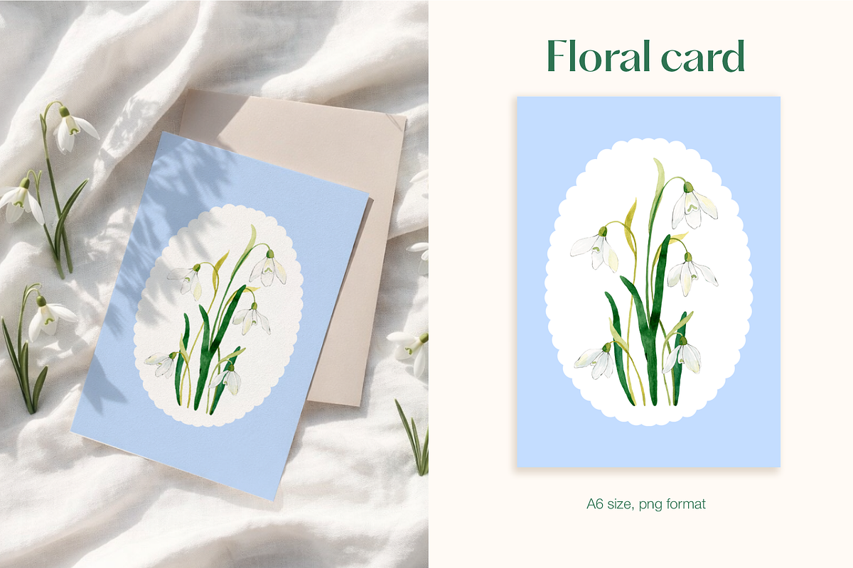 Spring Snowdrops Flowers Collection, an Object Illustration by Harmony Draws (Photo 6 of 9)