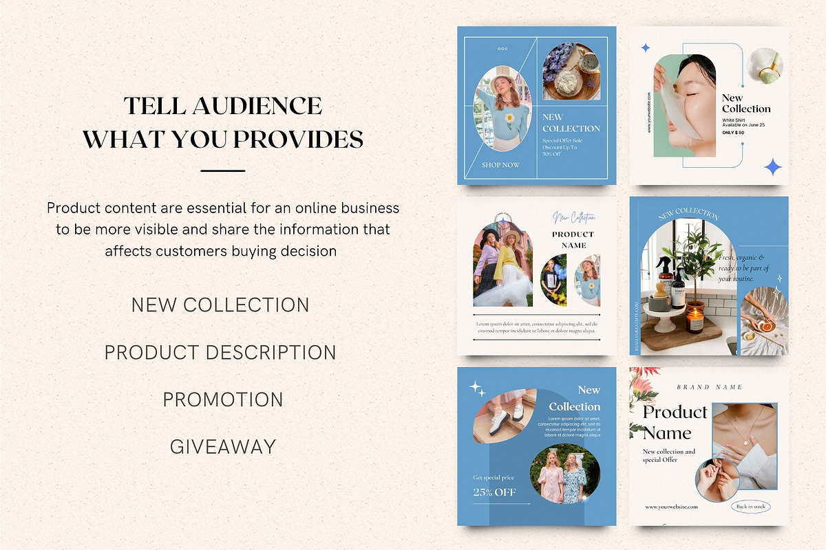 Baby Blue Instagram Templates, a Social Media Template by DesignbySamVN (Photo 6 of 10)